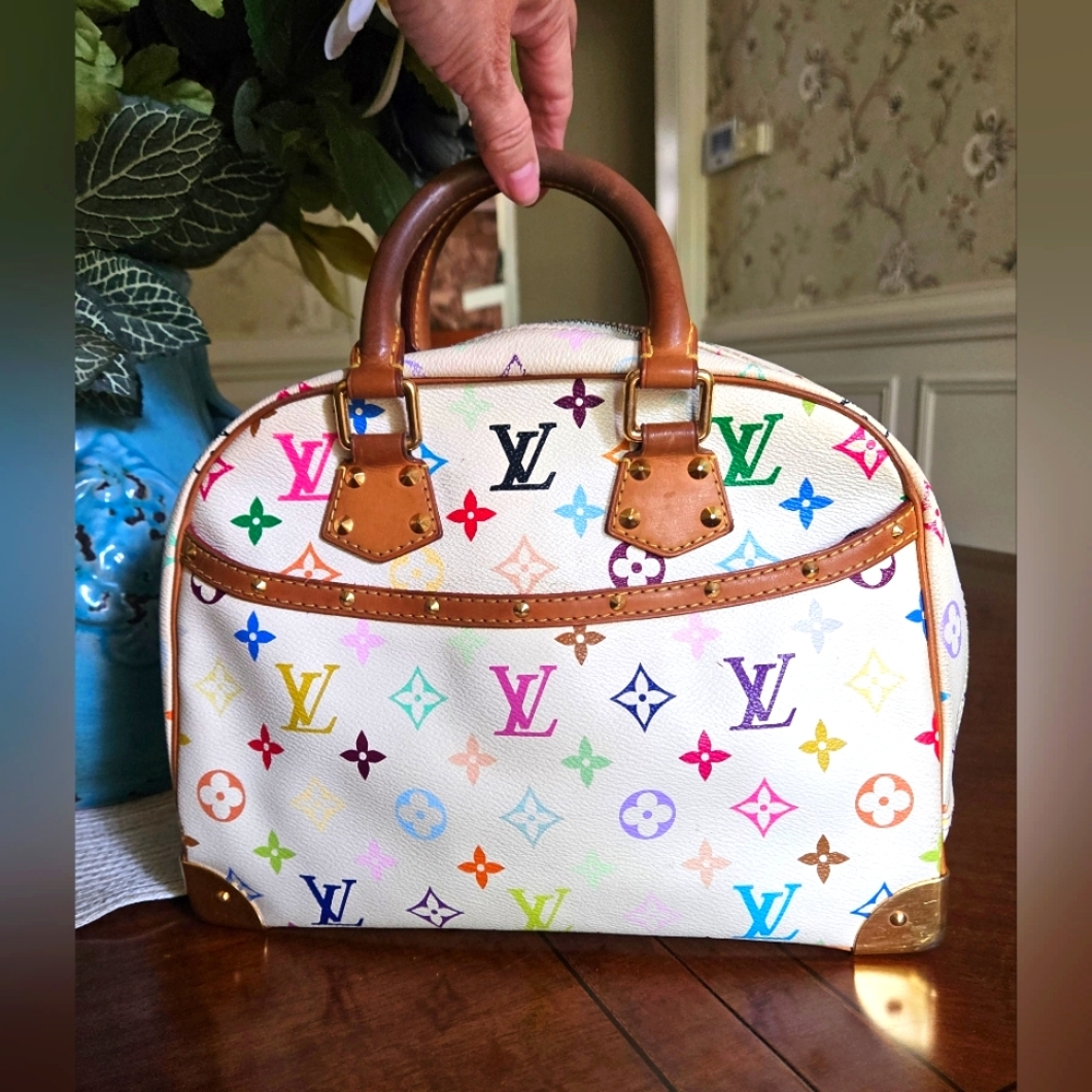Louis Vuitton Trouville White Murakami Monogram